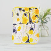 Yellow and black Artistic Gift tag (Standing Front)