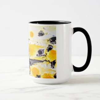 Yellow and black Artistic mug