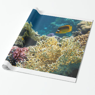 Yellow and Black Butterfly Fish Wrapping Paper
