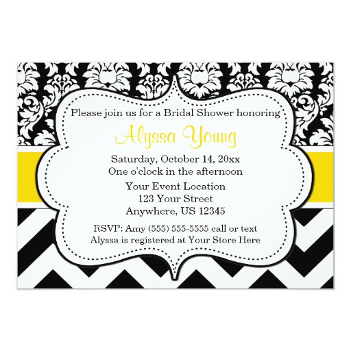 Yellow And Black Invitations 2