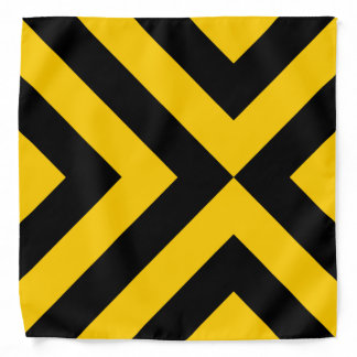 Yellow and Black Chevrons Bandana