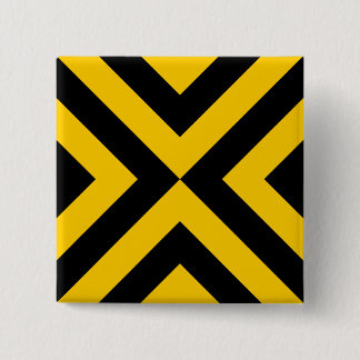 Yellow and Black Chevrons Button