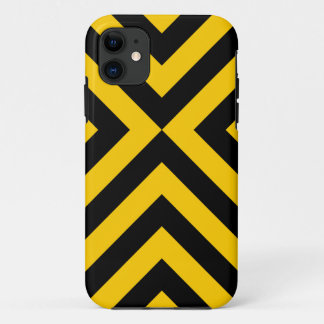Yellow and Black Chevrons iPhone 11 Case
