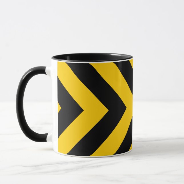 Yellow and Black Chevrons Mug (Left)