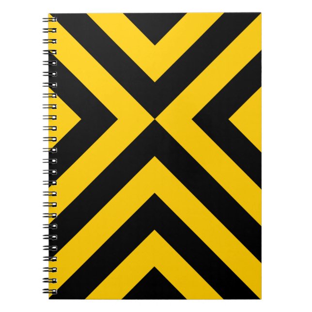 Yellow and Black Chevrons Notebook (Front)