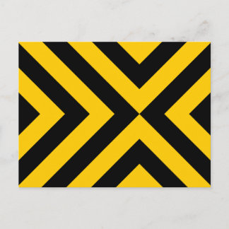 Yellow and Black Chevrons Postcard