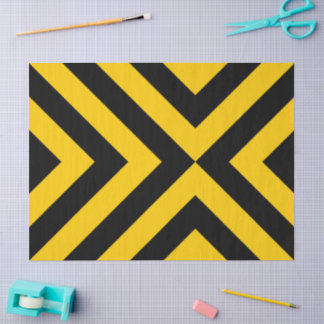 Yellow and Black Chevrons Tissue Paper