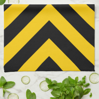 Yellow and Black Chevrons Towel