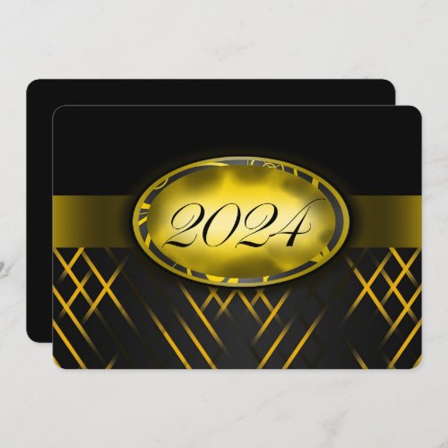 Yellow and Black Class of 2024 Party Invitation