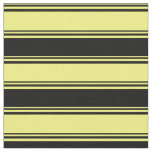 Yellow and Black Colored Pattern of Stripes Fabric