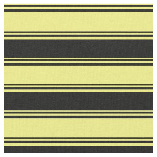 Yellow and Black Colored Pattern of Stripes Fabric