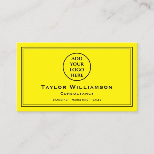 Yellow And Black Corporate Company Business Logo Business Card