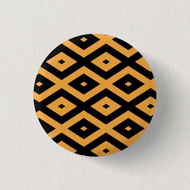 Yellow and black diamond pattern button (Front)