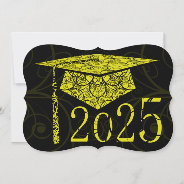 Yellow and Black Floral Cap 2025 Card (Front)