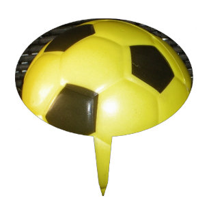 Yellow and black Football. Cake Topper