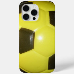 Yellow and black Football. iPhone 15 Pro Max Case