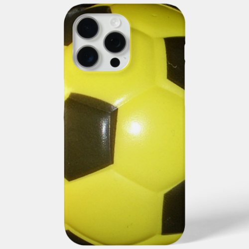 Yellow and black Football iPhone 15 Pro Max Case