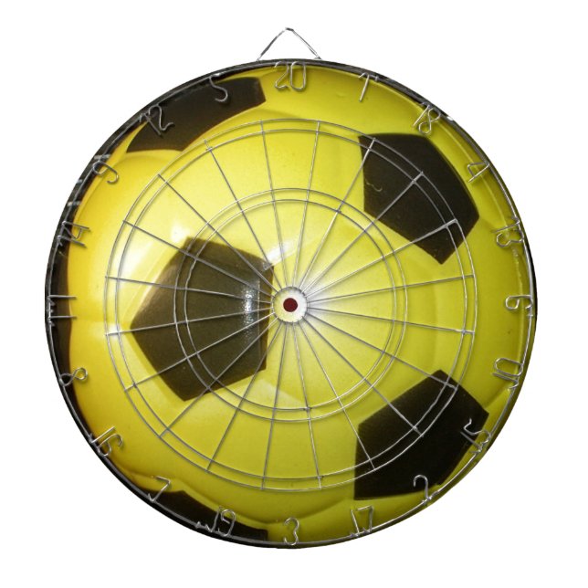 Yellow and black Football. Dart Board (Front)