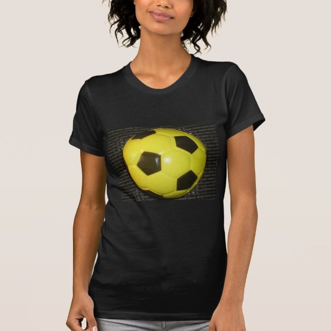Yellow and black Football. T-Shirt (Front)