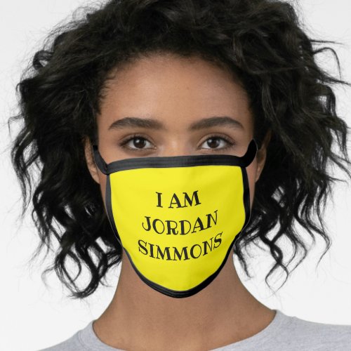 Yellow and Black Identity Face Mask