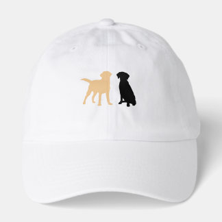 Yellow and Black Labrador Embroidered Hat
