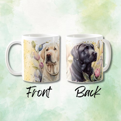 Yellow and Black Labrador Retrievers Coffee Mug