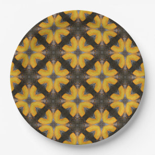 Yellow and Black Modern Hipster Paper Plates