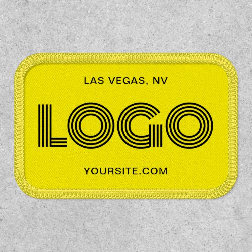 Yellow and Black Modern Rectangular Logo Patch