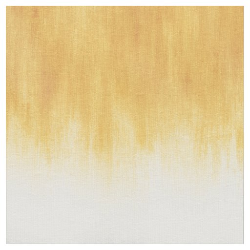 Yellow and Black Painting Brush Strokes Modern Art Fabric