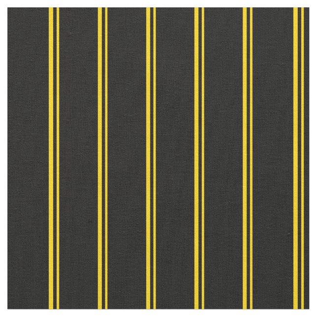 Yellow and Black Pattern Fabric (Close Up)