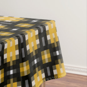 Yellow and Black Pattern Tablecloth