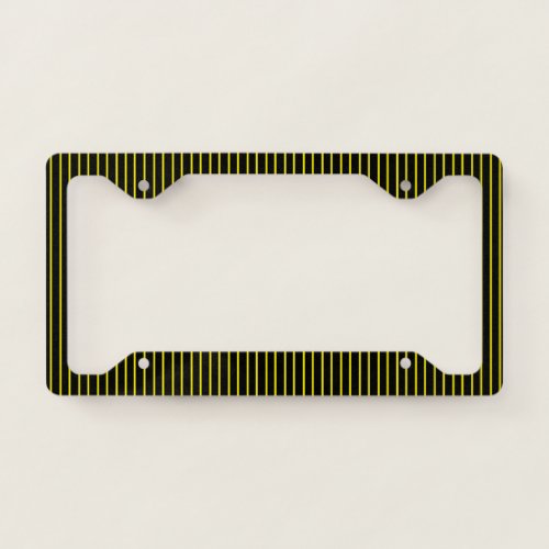 Yellow and Black Pinstripe License Plate Frame
