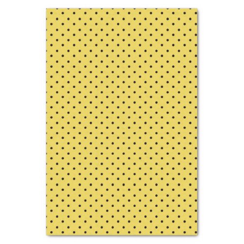 Yellow and Black Polka Dot Tissue Paper