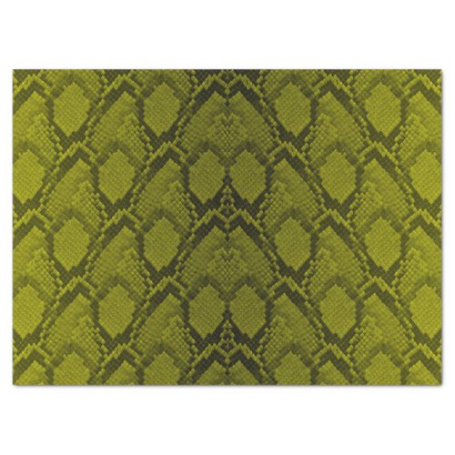 Yellow and Black Python Snake Skin Reptile Scales Tissue Paper