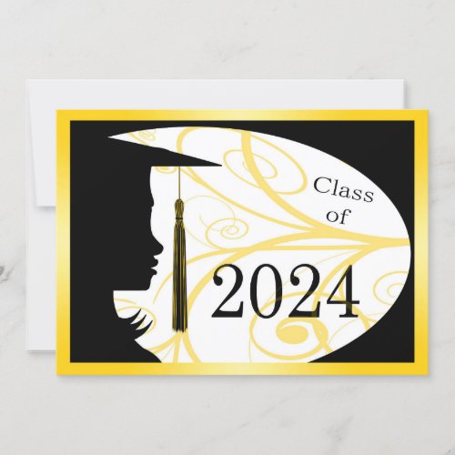 Yellow and Black Silhouette 2024 Card