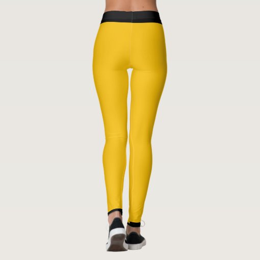 Yellow and Black Stripe Leggings | Zazzle