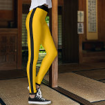 Yellow and Black Stripe Leggings<br><div class="desc">Yellow and black stripe kung fu leggings.</div>