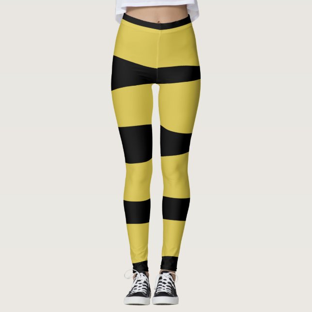 Yellow and black striped Legging (Front)