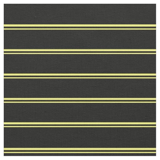Yellow and Black Striped/Lined Pattern Fabric