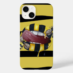 Yellow and black striped OtterBox iPhone case