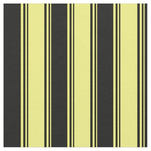 Yellow and Black Striped Pattern Fabric