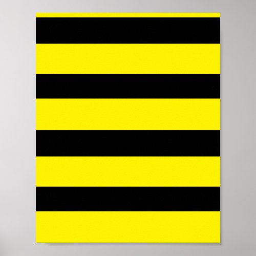 Yellow and black striped poster