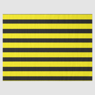 Yellow and black striped tissue paper