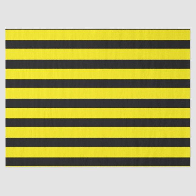 Yellow and black striped tissue paper (Front)
