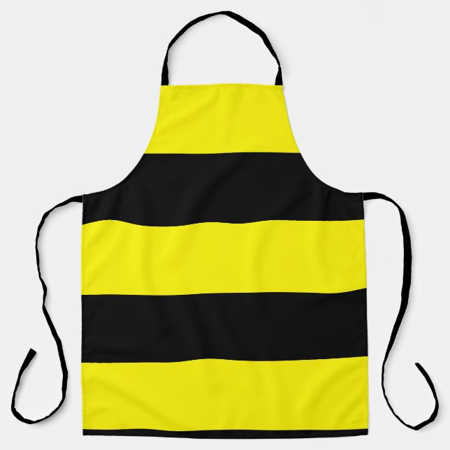 Yellow and Black Stripes Apron (Front)
