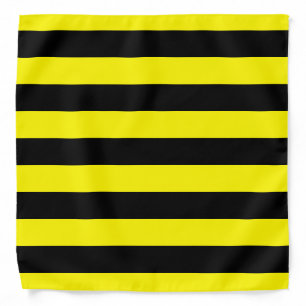 Yellow and Black Stripes Bandana
