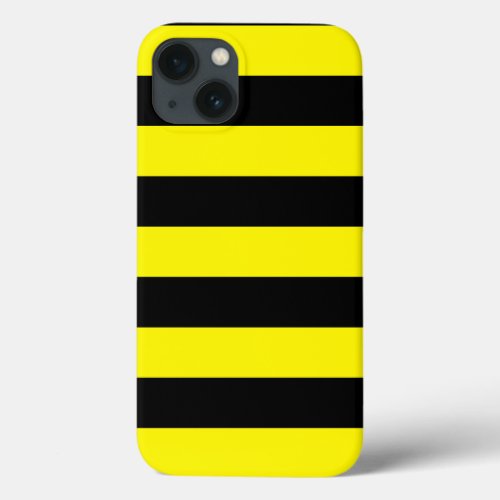 Yellow and Black Stripes iPhone 13 Case