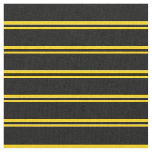 Yellow and Black Stripes Fabric