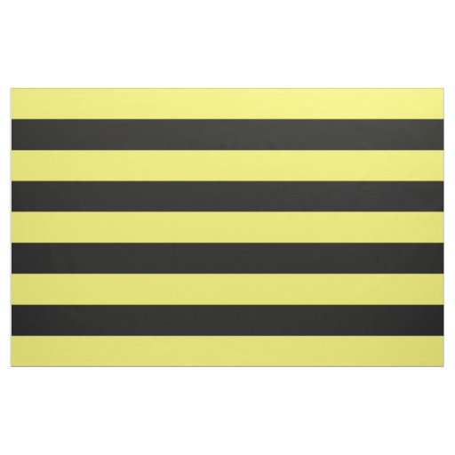 Yellow and Black Stripes Fabric