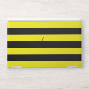 Yellow and Black Stripes HP Laptop Skin